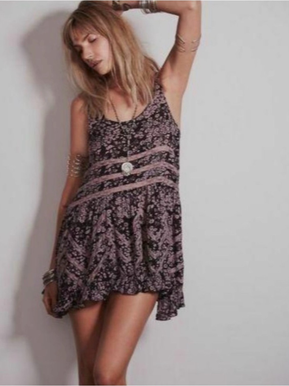 Free People RARE Floral Slip Dress